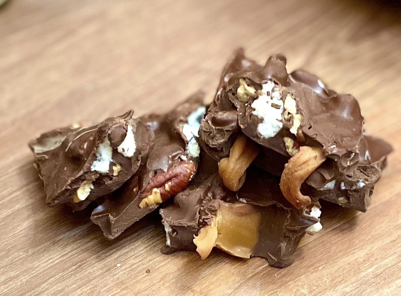 Belgium Chocolate Rocky Road Bark